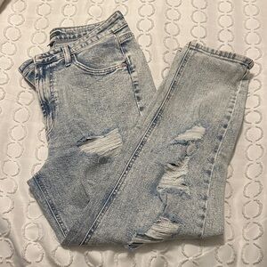 Distressed acid wash Women's Jeans